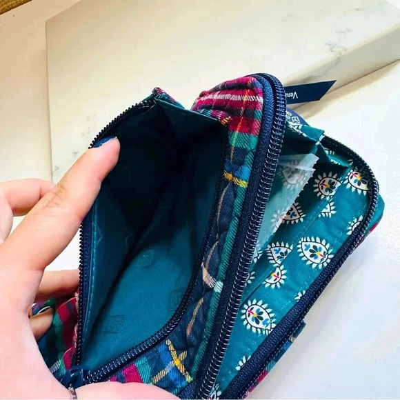NWT Vera Bradley RFID Turnlock Wallet - Tartan Plaid - Picture 9 of 10